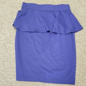 Royal blue Peplum Skirt